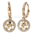 925 Silver 10K 14K 18K Gold Rose Shape Fashion Earring/Aretes